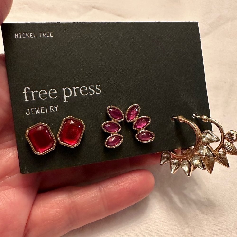 🎉3 pair of Nickel Free Earrings from Free Press